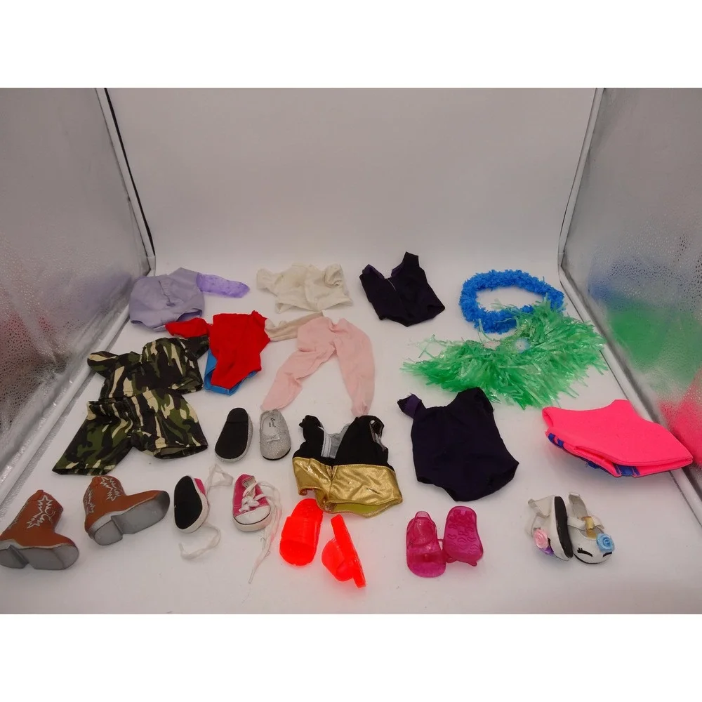 Our Generation Doll Clothes Accessories Lot Hula Skirt‎ Cowboy Boots Life Jacket